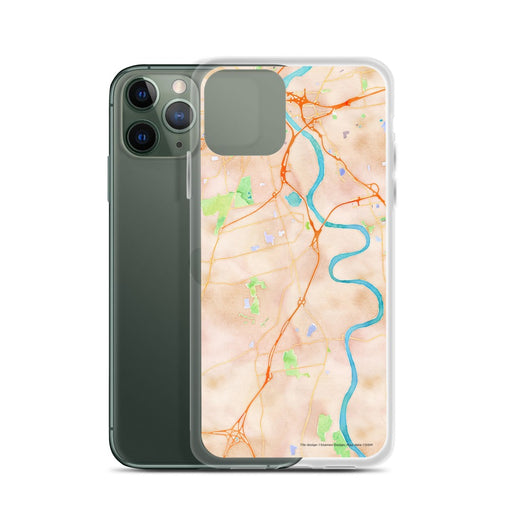 Custom Wethersfield Connecticut Map Phone Case in Watercolor