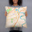 Person holding 18x18 Custom Wethersfield Connecticut Map Throw Pillow in Watercolor