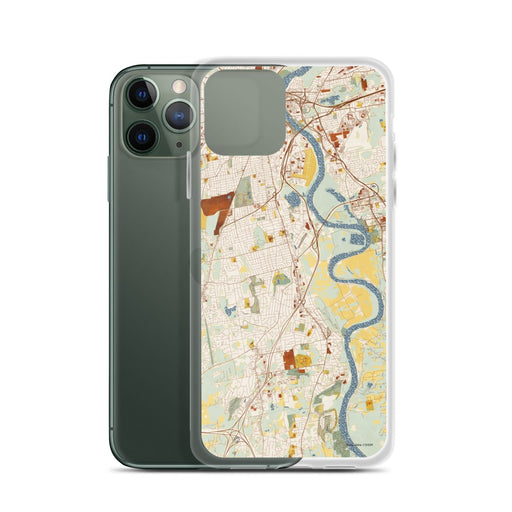 Custom Wethersfield Connecticut Map Phone Case in Woodblock
