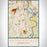 Wethersfield Connecticut Map Print Portrait Orientation in Woodblock Style With Shaded Background