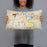 Person holding 20x12 Custom Wethersfield Connecticut Map Throw Pillow in Woodblock