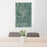 24x36 Wetumpka Alabama Map Print Portrait Orientation in Afternoon Style Behind 2 Chairs Table and Potted Plant