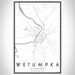 Wetumpka Alabama Map Print Portrait Orientation in Classic Style With Shaded Background
