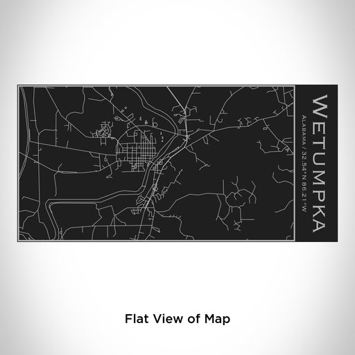 Rendered View of Wetumpka Alabama Map Engraving on 17oz Stainless Steel Insulated Cola Bottle in Black