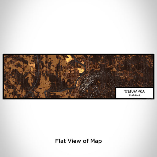 Flat View of Map Custom Wetumpka Alabama Map Enamel Mug in Ember