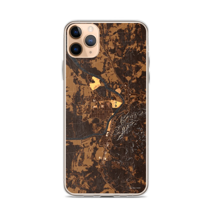 Custom iPhone 11 Pro Max Wetumpka Alabama Map Phone Case in Ember