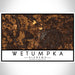 Wetumpka Alabama Map Print Landscape Orientation in Ember Style With Shaded Background
