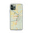 Custom iPhone 11 Pro Wetumpka Alabama Map Phone Case in Woodblock
