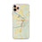Custom iPhone 11 Pro Max Wetumpka Alabama Map Phone Case in Woodblock