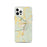 Custom iPhone 12 Pro Wetumpka Alabama Map Phone Case in Woodblock