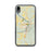 Custom iPhone XR Wetumpka Alabama Map Phone Case in Woodblock