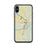 Custom iPhone X/XS Wetumpka Alabama Map Phone Case in Woodblock
