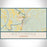 Wetumpka Alabama Map Print Landscape Orientation in Woodblock Style With Shaded Background