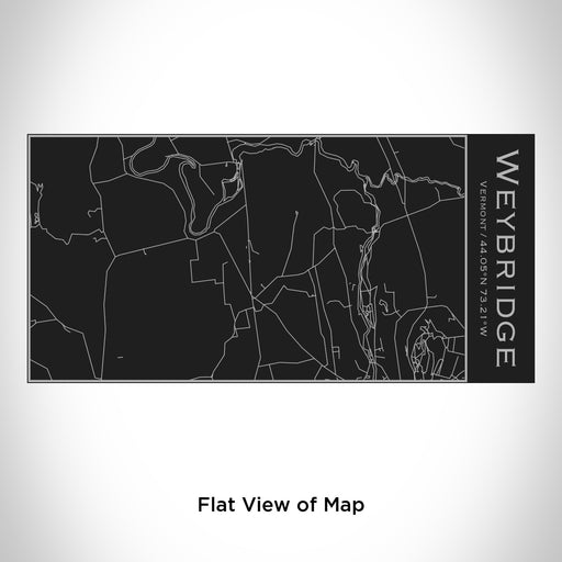Rendered View of Weybridge Vermont Map Engraving on 17oz Stainless Steel Insulated Cola Bottle in Black