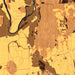 Weybridge Vermont Map Print in Ember Style Zoomed In Close Up Showing Details