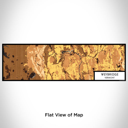 Flat View of Map Custom Weybridge Vermont Map Enamel Mug in Ember