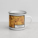 Right View Custom Weybridge Vermont Map Enamel Mug in Ember