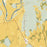 Weybridge Vermont Map Print in Woodblock Style Zoomed In Close Up Showing Details