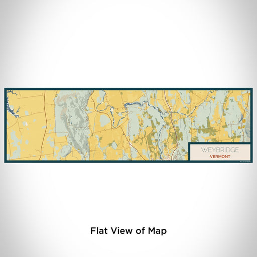 Flat View of Map Custom Weybridge Vermont Map Enamel Mug in Woodblock