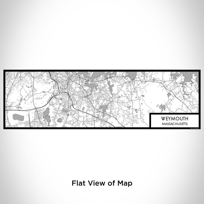 Flat View of Map Custom Weymouth Massachusetts Map Enamel Mug in Classic