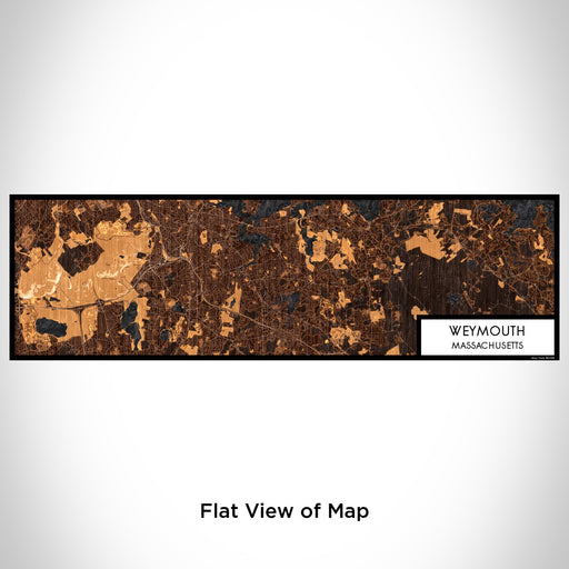 Flat View of Map Custom Weymouth Massachusetts Map Enamel Mug in Ember