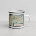 Right View Custom Weymouth Massachusetts Map Enamel Mug in Woodblock