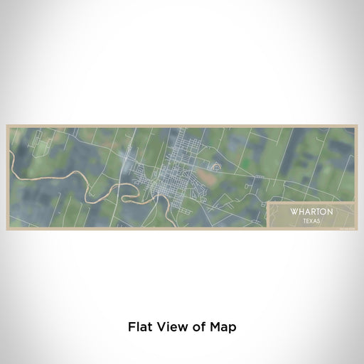 Flat View of Map Custom Wharton Texas Map Enamel Mug in Afternoon