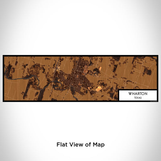Flat View of Map Custom Wharton Texas Map Enamel Mug in Ember