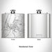 Rendered View of Wharton Texas Map Engraving on 6oz Stainless Steel Flask