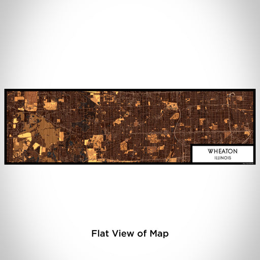 Flat View of Map Custom Wheaton Illinois Map Enamel Mug in Ember
