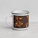 Left View Custom Wheaton Illinois Map Enamel Mug in Ember
