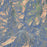 Wheeler Peak New Mexico Map Print in Afternoon Style Zoomed In Close Up Showing Details