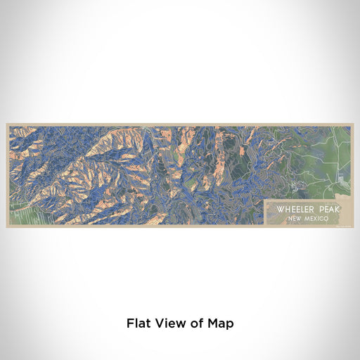 Flat View of Map Custom Wheeler Peak New Mexico Map Enamel Mug in Afternoon