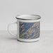 Left View Custom Wheeler Peak New Mexico Map Enamel Mug in Afternoon