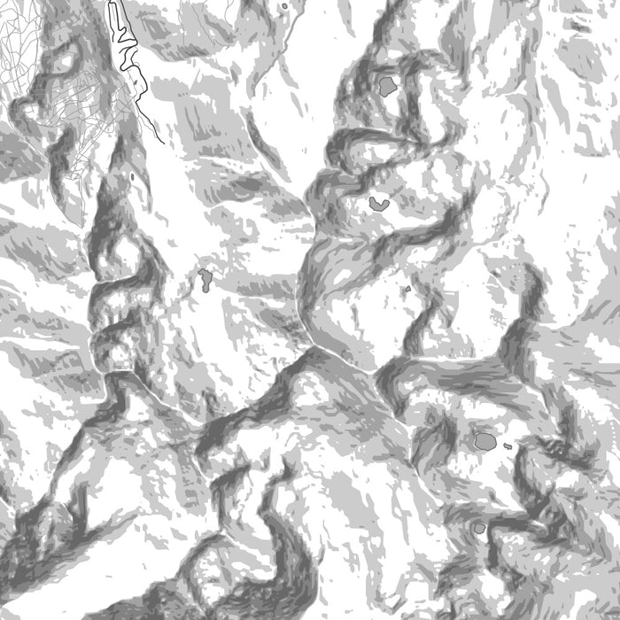 Wheeler Peak New Mexico Map Print in Classic Style Zoomed In Close Up Showing Details