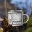 Right View Custom Wheeler Peak New Mexico Map Enamel Mug in Classic on Grass With Trees in Background