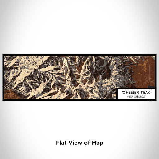 Flat View of Map Custom Wheeler Peak New Mexico Map Enamel Mug in Ember