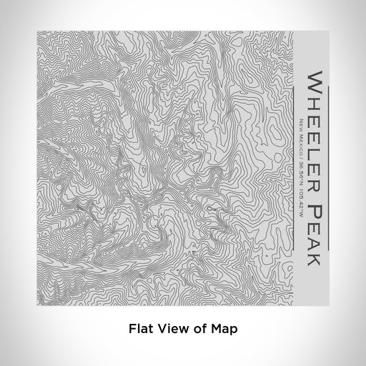 Rendered View of Wheeler Peak New Mexico Map Engraving on 17oz Stainless Steel Insulated Tumbler