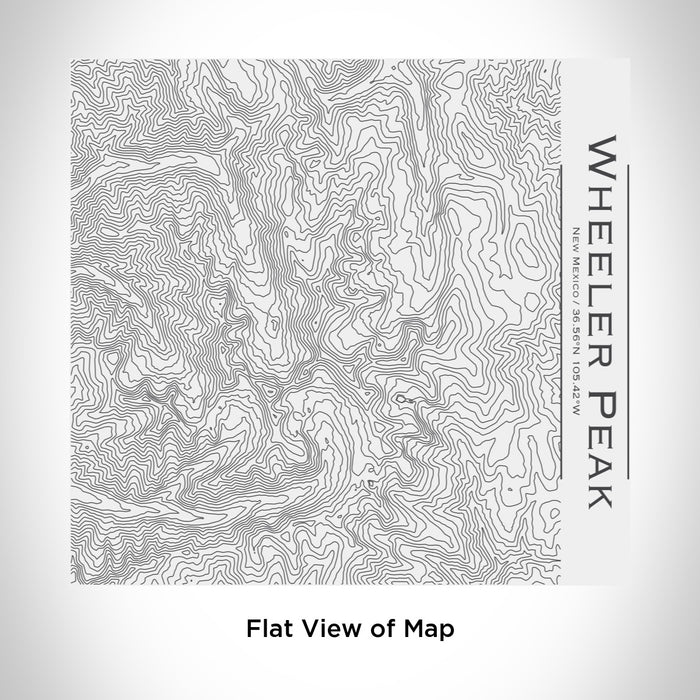 Rendered View of Wheeler Peak New Mexico Map Engraving on 17oz Stainless Steel Insulated Tumbler in White
