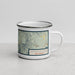 Right View Custom Wheeler Peak New Mexico Map Enamel Mug in Woodblock
