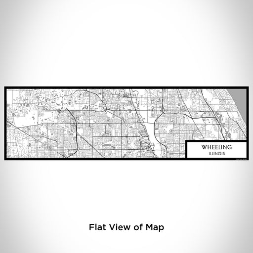 Flat View of Map Custom Wheeling Illinois Map Enamel Mug in Classic