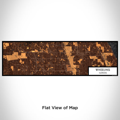 Flat View of Map Custom Wheeling Illinois Map Enamel Mug in Ember