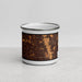 Front View Custom Wheeling Illinois Map Enamel Mug in Ember