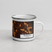 Right View Custom Wheeling Illinois Map Enamel Mug in Ember