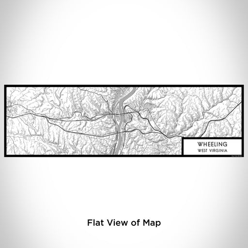 Flat View of Map Custom Wheeling West Virginia Map Enamel Mug in Classic
