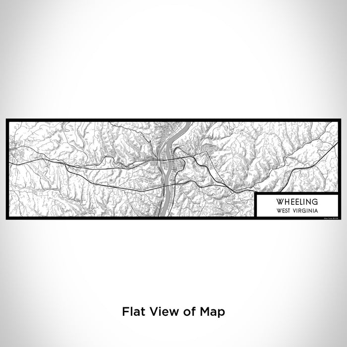 Flat View of Map Custom Wheeling West Virginia Map Enamel Mug in Classic