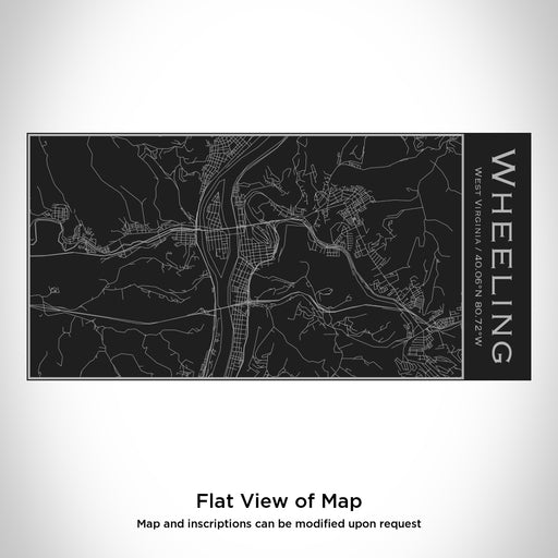 Rendered View of Wheeling West Virginia Map Engraving on 17oz Stainless Steel Insulated Cola Bottle in Black