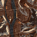 Wheeling West Virginia Map Print in Ember Style Zoomed In Close Up Showing Details