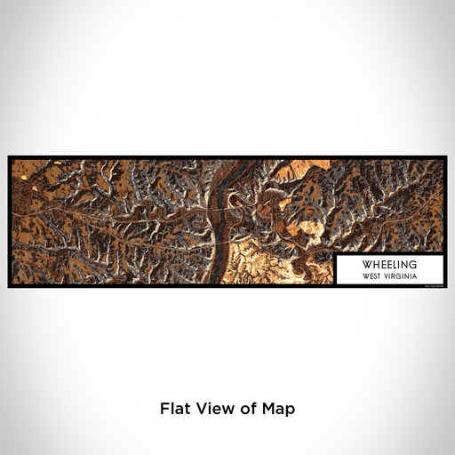 Flat View of Map Custom Wheeling West Virginia Map Enamel Mug in Ember