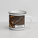 Right View Custom Wheeling West Virginia Map Enamel Mug in Ember